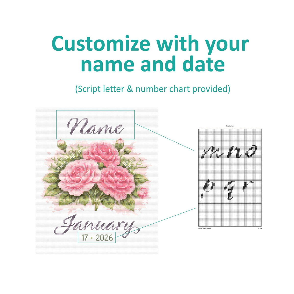 January Birth Flower Cross Stitch Pattern - PDF Pattern - Etsy image 4