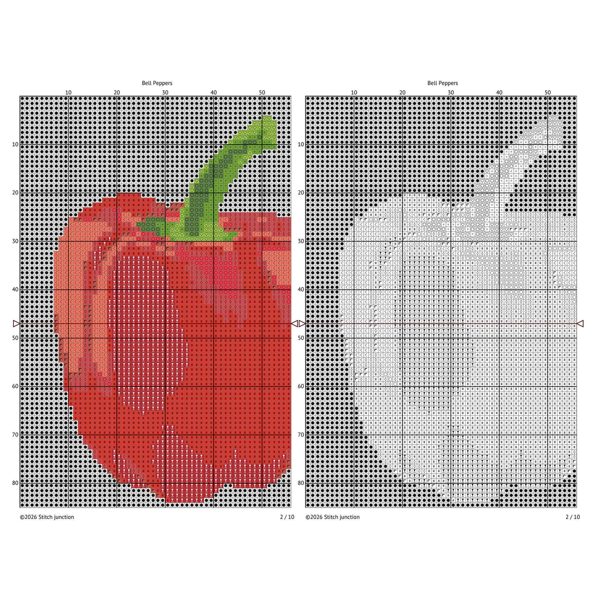 Bell Pepper Cross Stitch Pattern - PDF Pattern - Etsy image 5