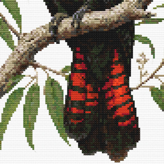 Red-Tailed Black Cockatoo Cross Stitch Pattern, Australian Bird Embroidery Design - digital cross stitch pattern by Stitch Junction