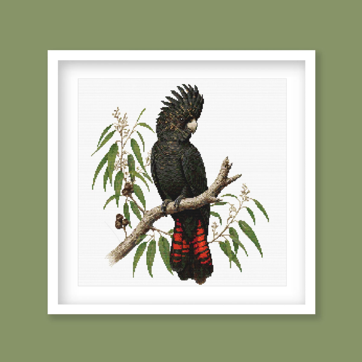 Red-Tailed Black Cockatoo, Australian Bird Cross Stitch Pattern - Etsy image 10