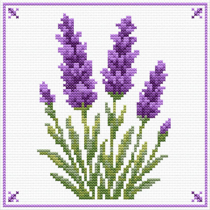 Purple Lavender Cross Stitch Pattern – Floral Embroidery Design (Digital Download) - Etsy image 2