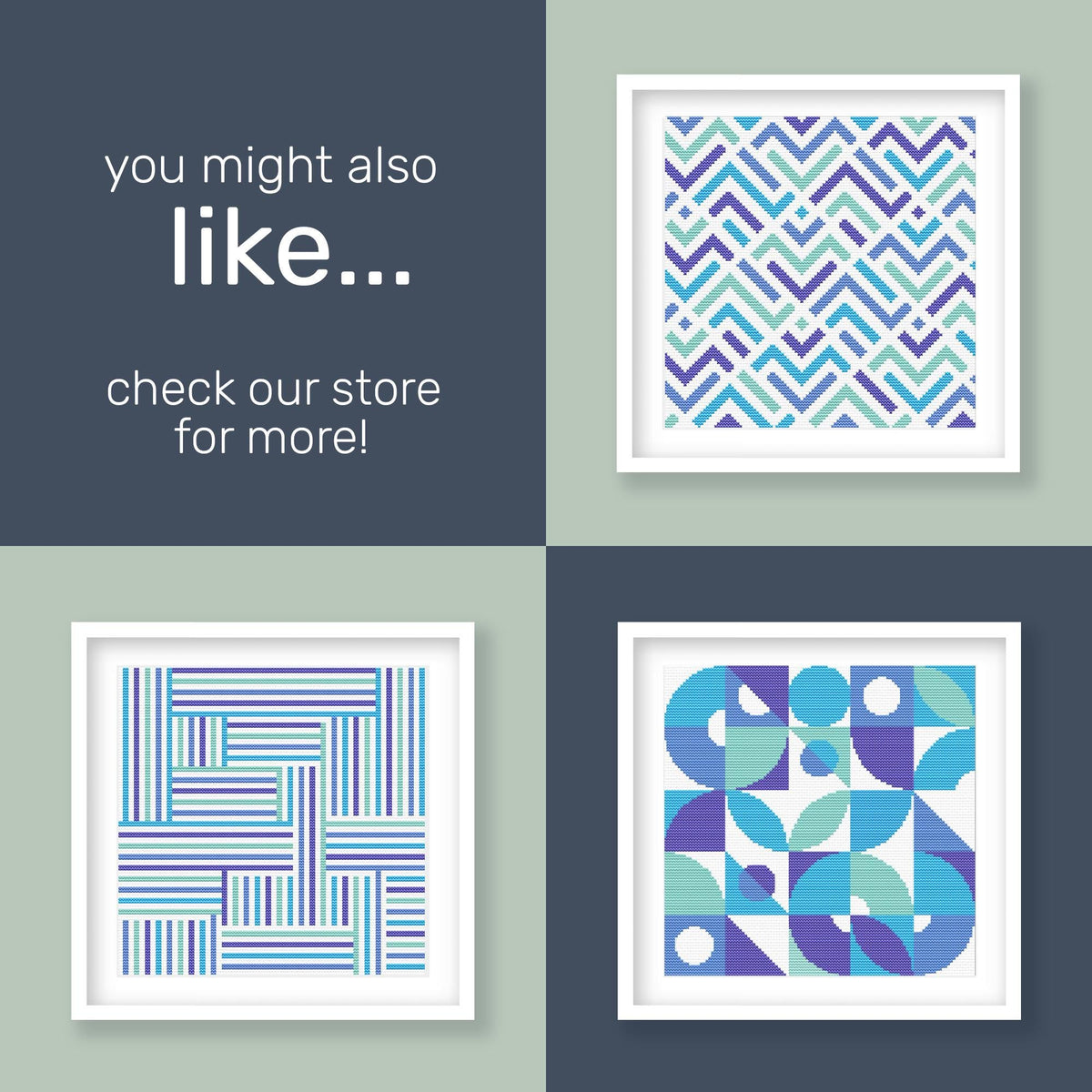 Modern Geometric Harmony Cross Stitch Pattern - PDF Pattern - Etsy image 5