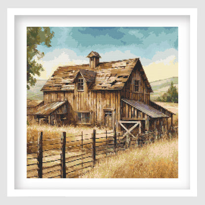 Rustic Barn Cross Stitch Pattern